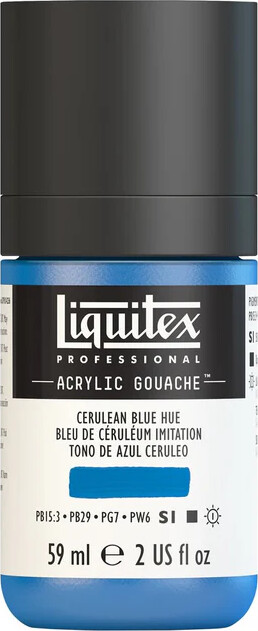 Liquitex - Akrylmaling Gouache - Cerulean Blue Hue 59 Ml