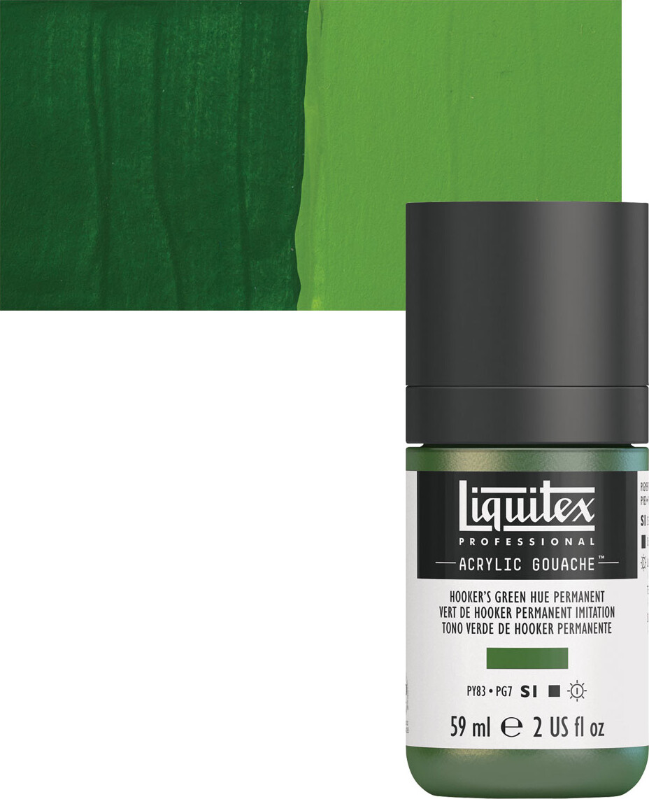 Billede af Liquitex - Gouache Akrylmaling - Hookers Green Hue Permanent 59 Ml