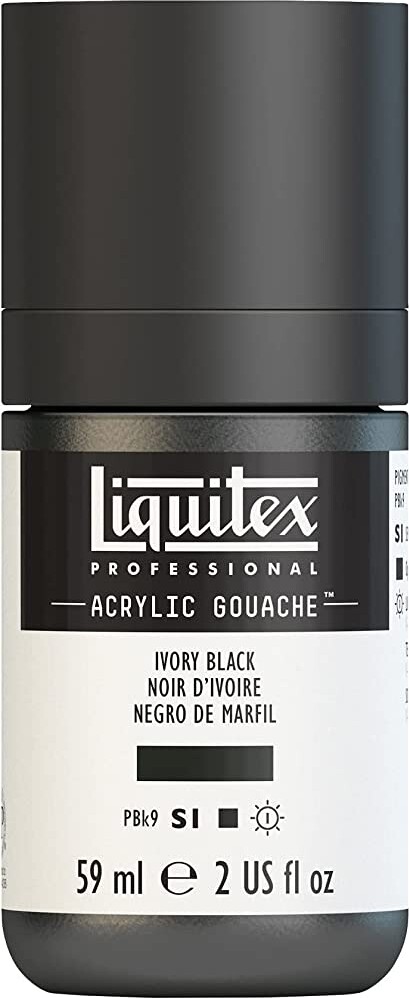 Liquitex - Gouache Akrylmaling - Ivory Black 59 Ml