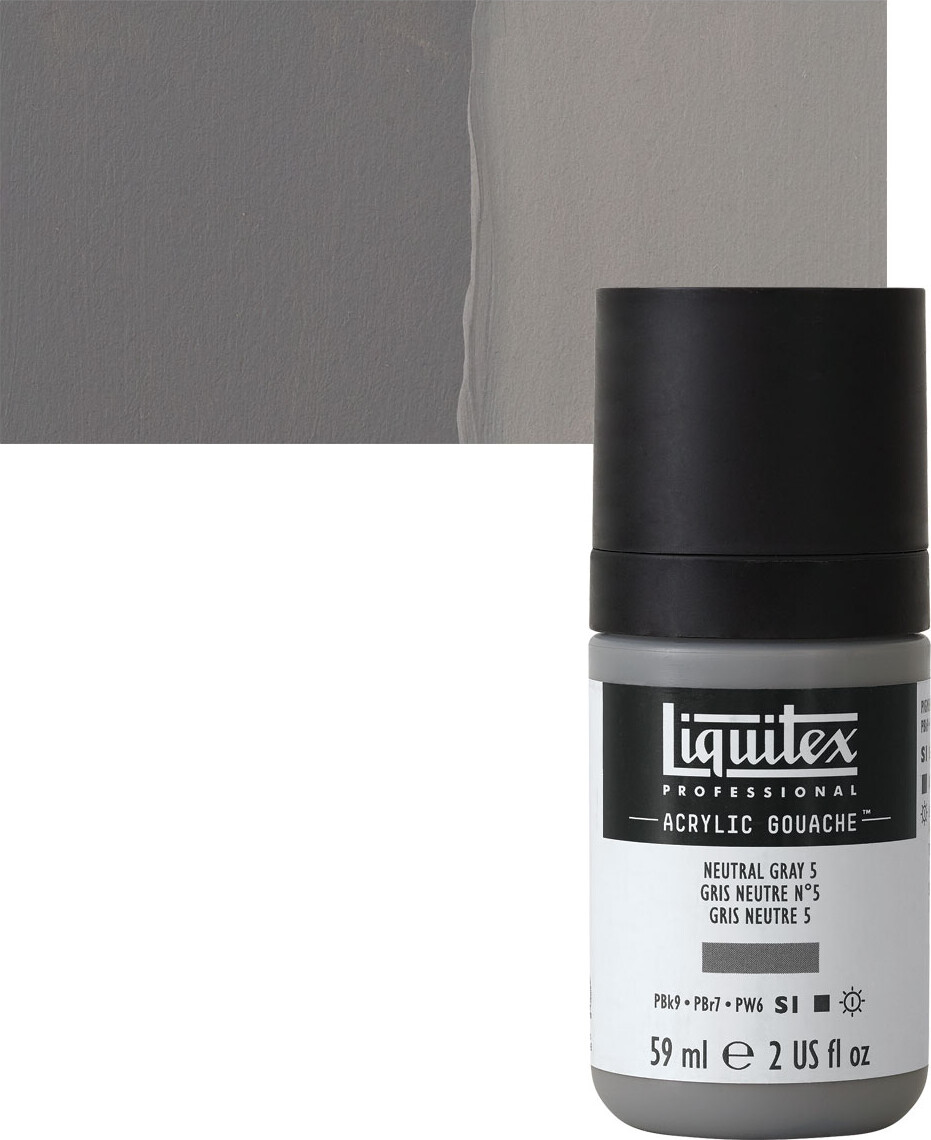 Se Liquitex - Gouache Akrylmaling - Neutral Grey 5 59 Ml hos Gucca.dk
