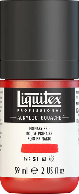 Liquitex - Gouache Akrylmaling - Primary Red 59 Ml