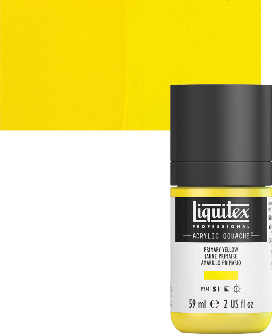 Billede af Liquitex - Akrylmaling Gouache - Primary Yellow 59 Ml