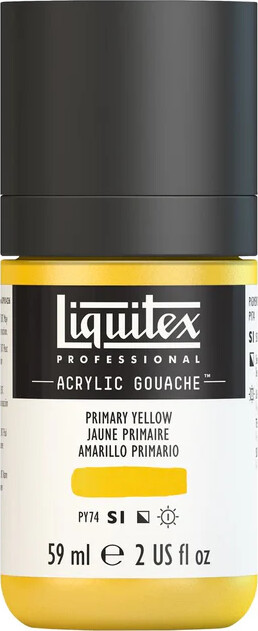 Liquitex - Akrylmaling Gouache - Primary Yellow 59 Ml