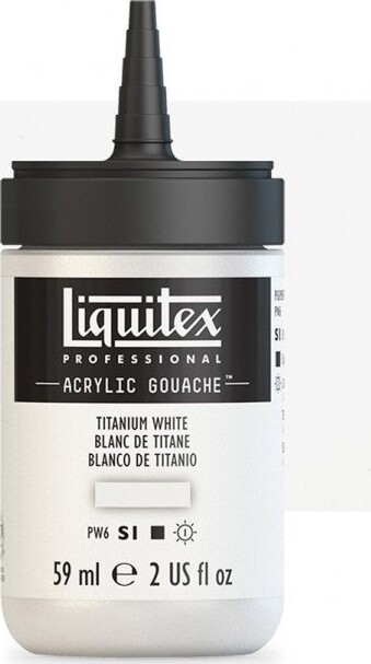 Liquitex - Gouache Akrylmaling - Titanium White 59 Ml