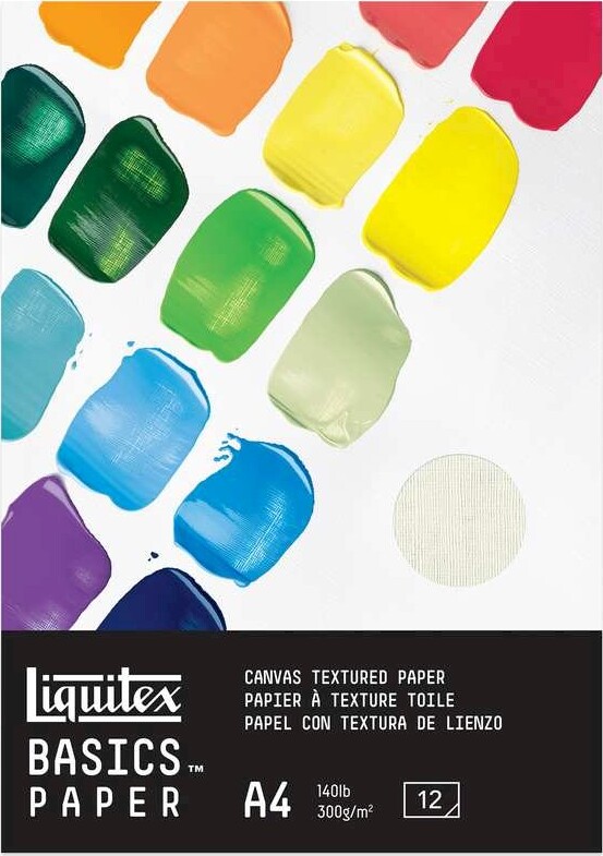 Liquitex - Basics Paper - Akryl Papir - A4 - 300 G - 12 Ark - 4602004