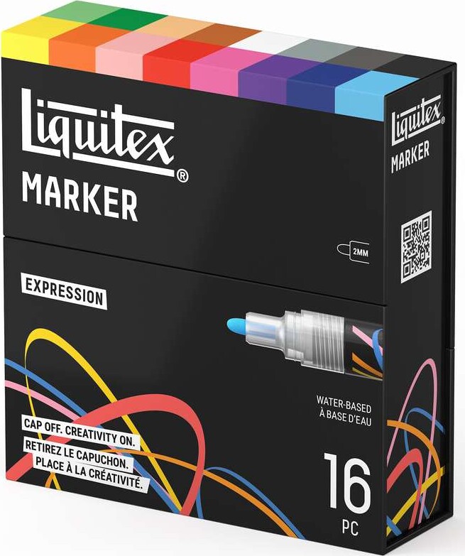 Liquitex - Expression Marker Set - 2 Mm - 16 Stk.
