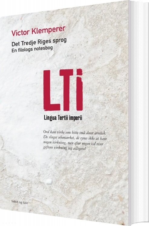 Billede af Lti Det Tredje Riges Sprog - Victor Klemperer - Bog