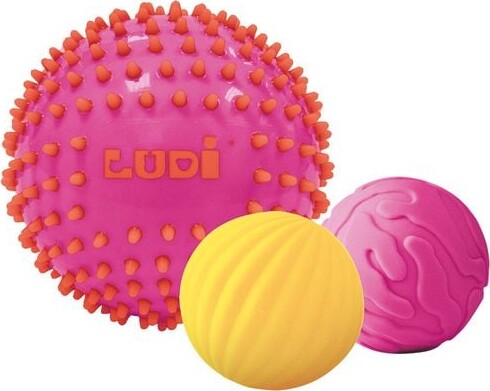 Ludi - Sansebolde Sæt - Pink Og Gul - 3 Stk