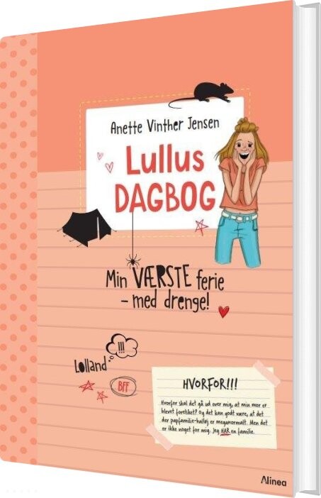 Billede af Lullus Dagbog 1 - Min Værste Ferie - Med Drenge!, Rød Læseklub - Anette Vinther Jensen - Bog hos Gucca.dk