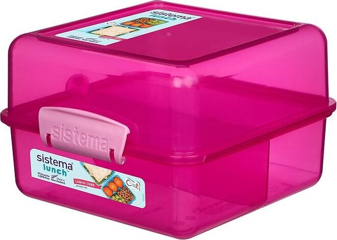 Sistema - Lunch Cube Madkasse - 1,4 L - Pink