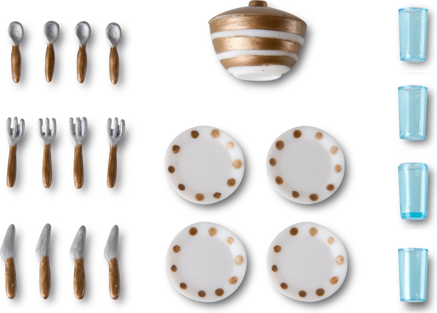 Lundby - Dukke Spisesæt Til 4 Personer - 18252