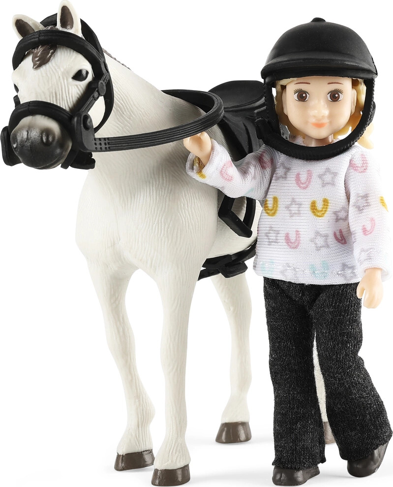 Lundby pigerytter m/hest & hjelm aftageligt tøj