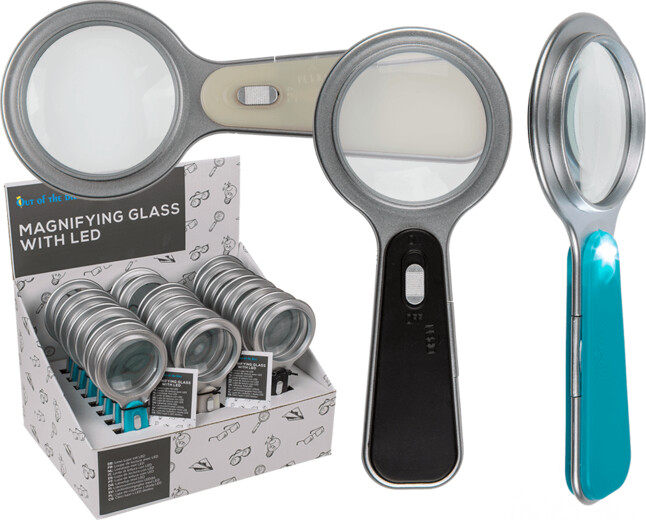 Forstørrelsesglas Med Lys - Lup Inkl. Batteri - Overraskelsesfarve