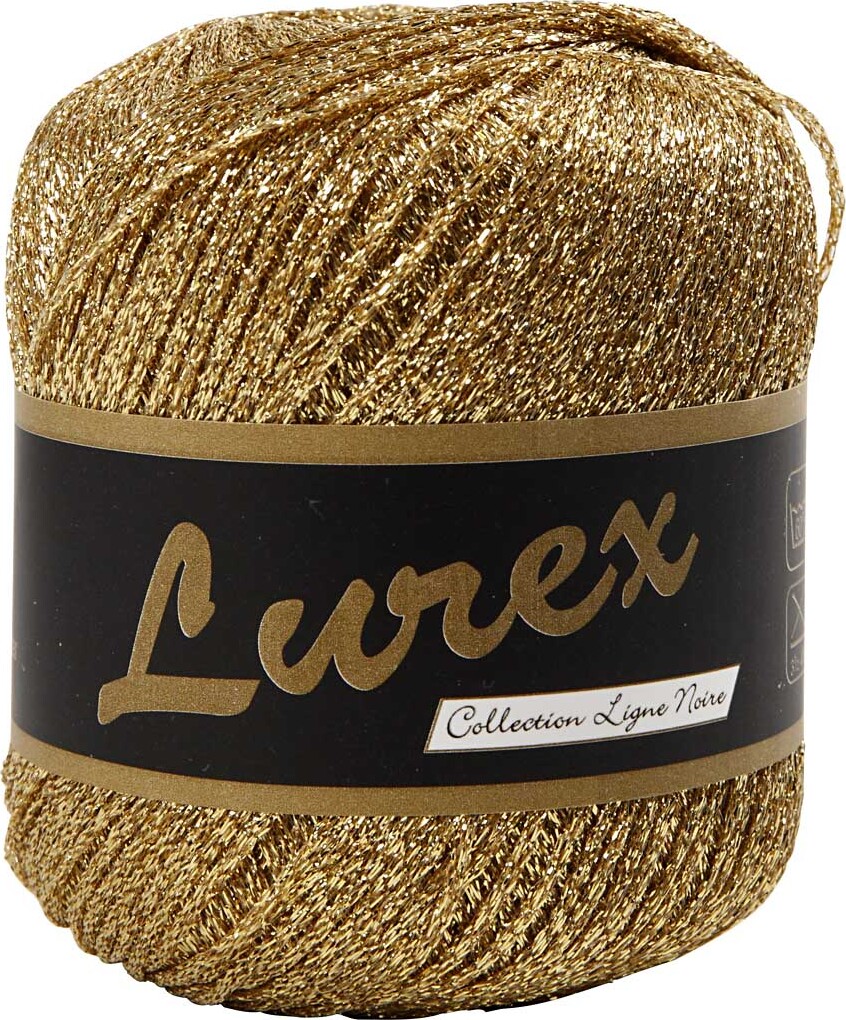 Lurex Garn - L 160 M - Guld - 25 G