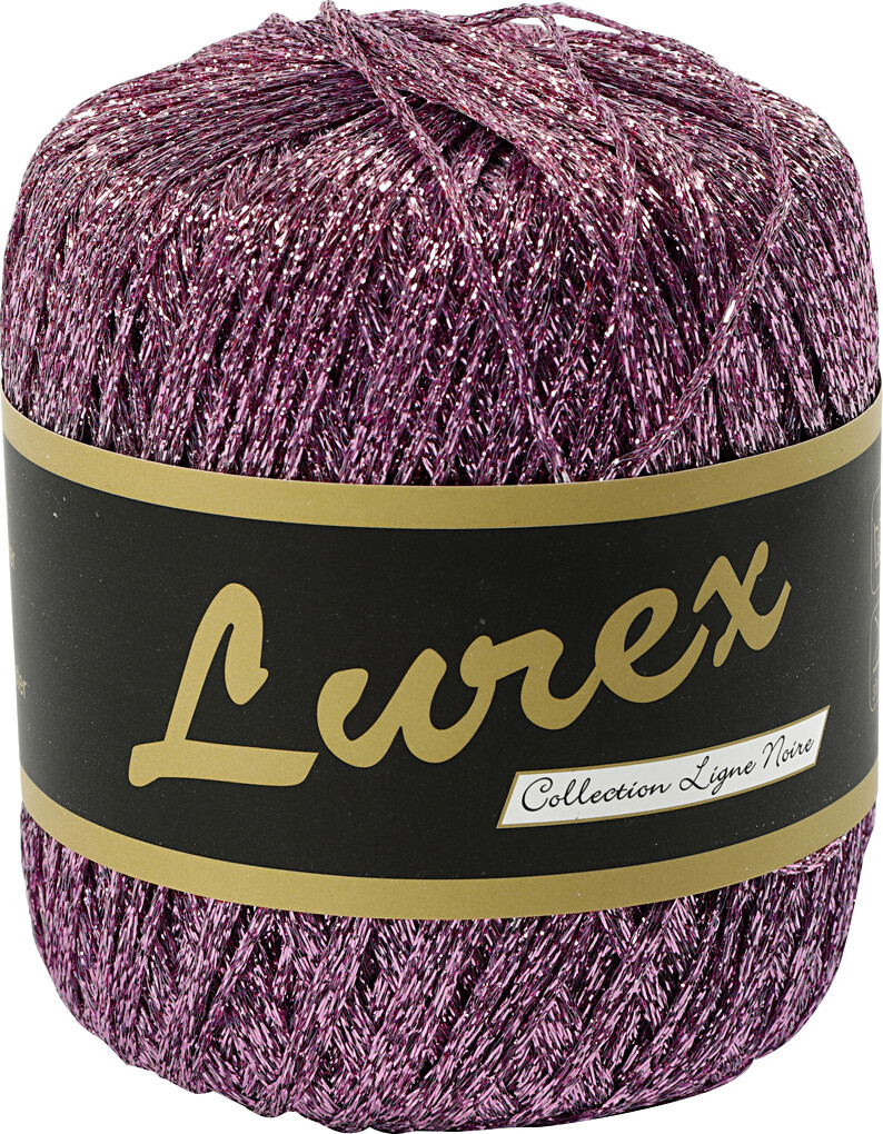 Lurex Garn - L 160 M - Lilla - 25 G billede