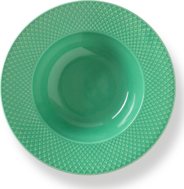 Lyngby Porcelæn - Rhombe Color Dybtallerken 24,5 Cm - Grøn