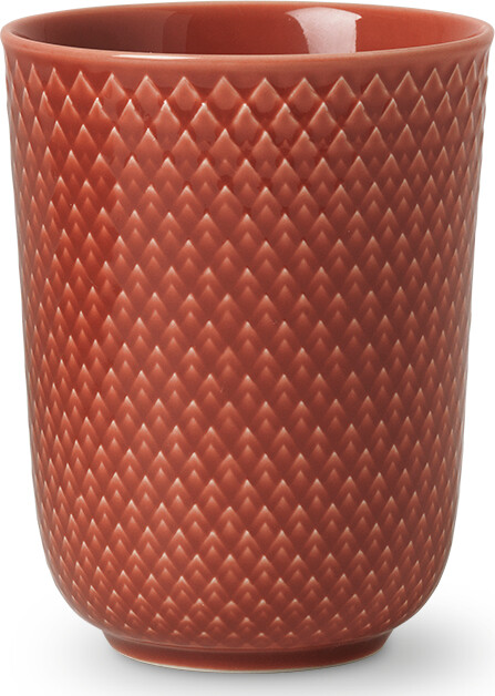 Lyngby Porcelæn - Rhombe Krus 33 cl terracotta porcelæn
