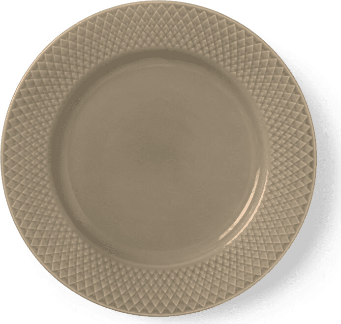 Lyngby Porcelæn - Rhombe Earth Frokosttallerken 23 Cm - Ler