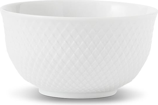 Lyngby Porcelæn - Rhombe Hvid Serveringsskål - 17,5 Cm