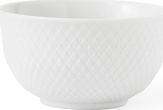 Lyngby Porcelæn - Rhombe Hvid Skål - 11 Cm