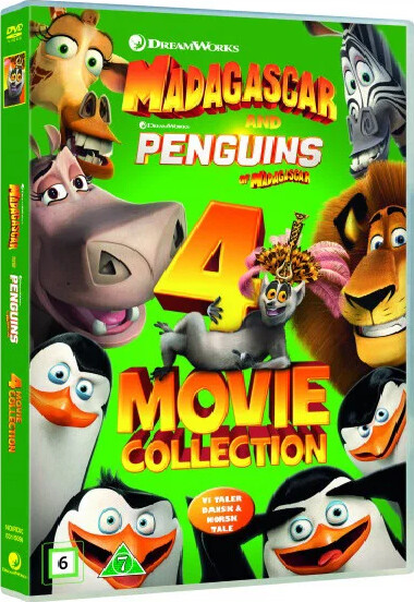 Madagascar: Den Komplette Samling + Pingvinerne Fra Madagascar - DVD - Film
