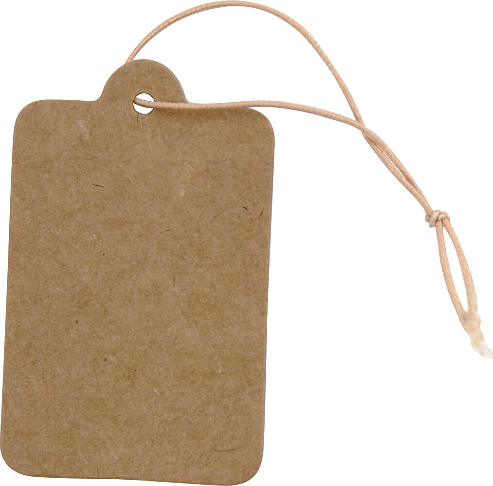 Mærkater - Str. 25x40 Mm - Lys Brun - 100 Stk.