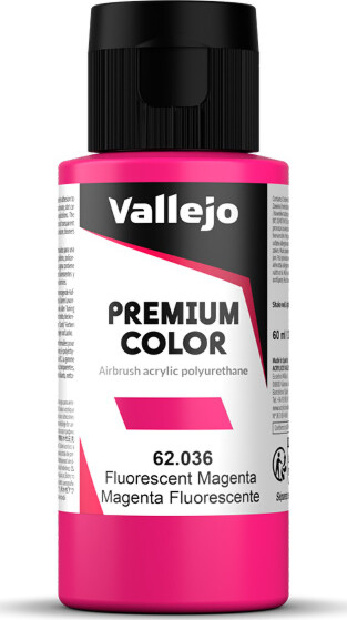 Vallejo - Premium Airbrush Maling - Magenta Fluorescent 60 Ml