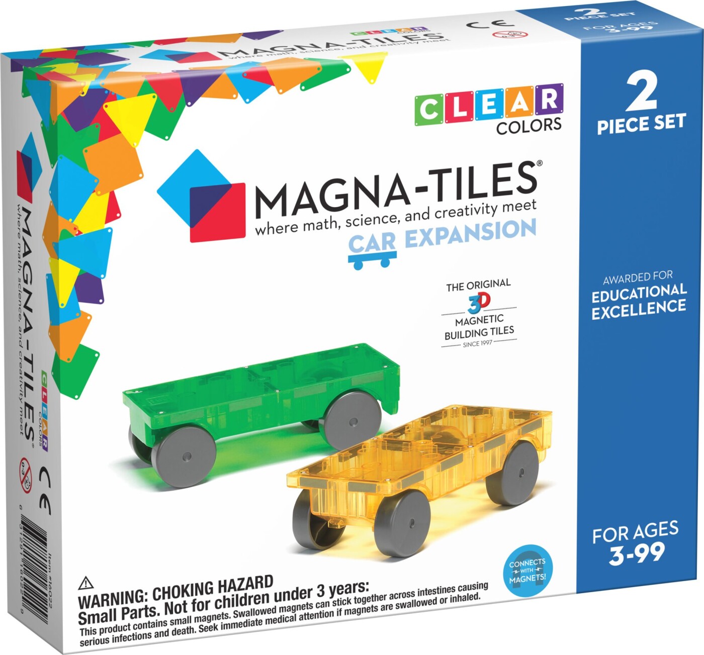 Magna-tiles - Bil Udvidelse Magnetsæt - 2 Dele