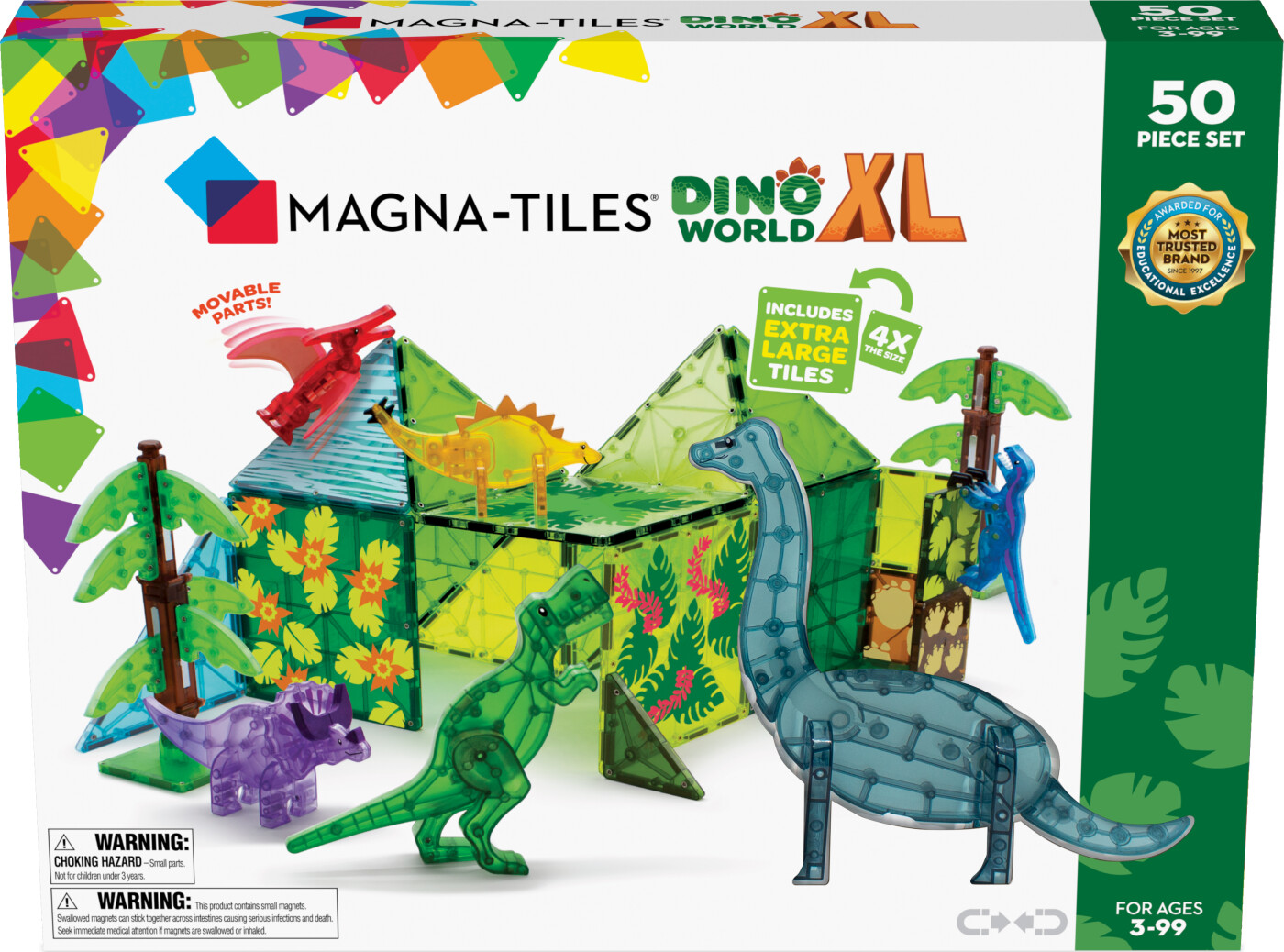 Magna-tiles – Dinosaur Magnetsæt – Dino World Xl – 50 Dele