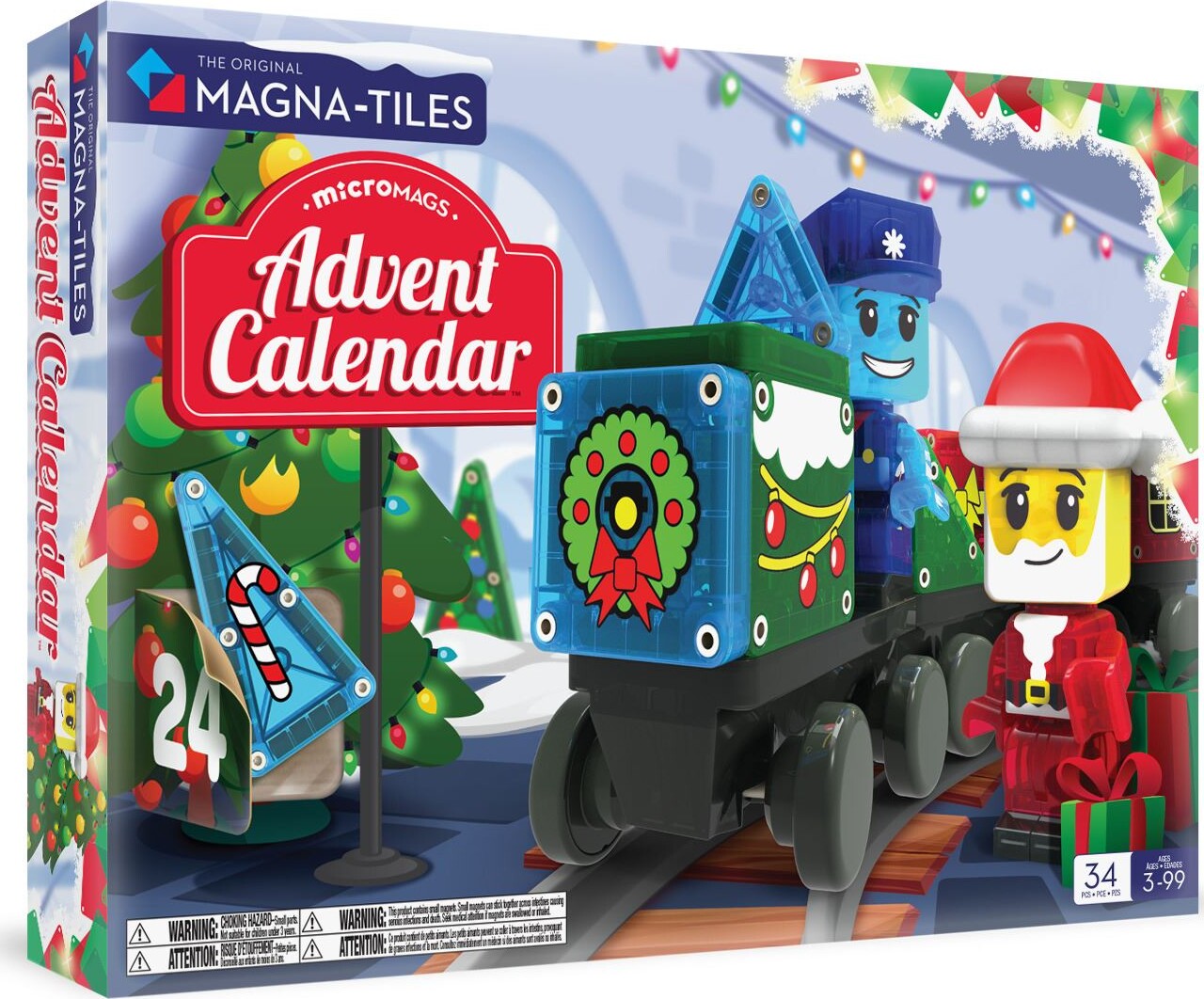 Magna-tiles - Micromags Julekalender - 34 Dele