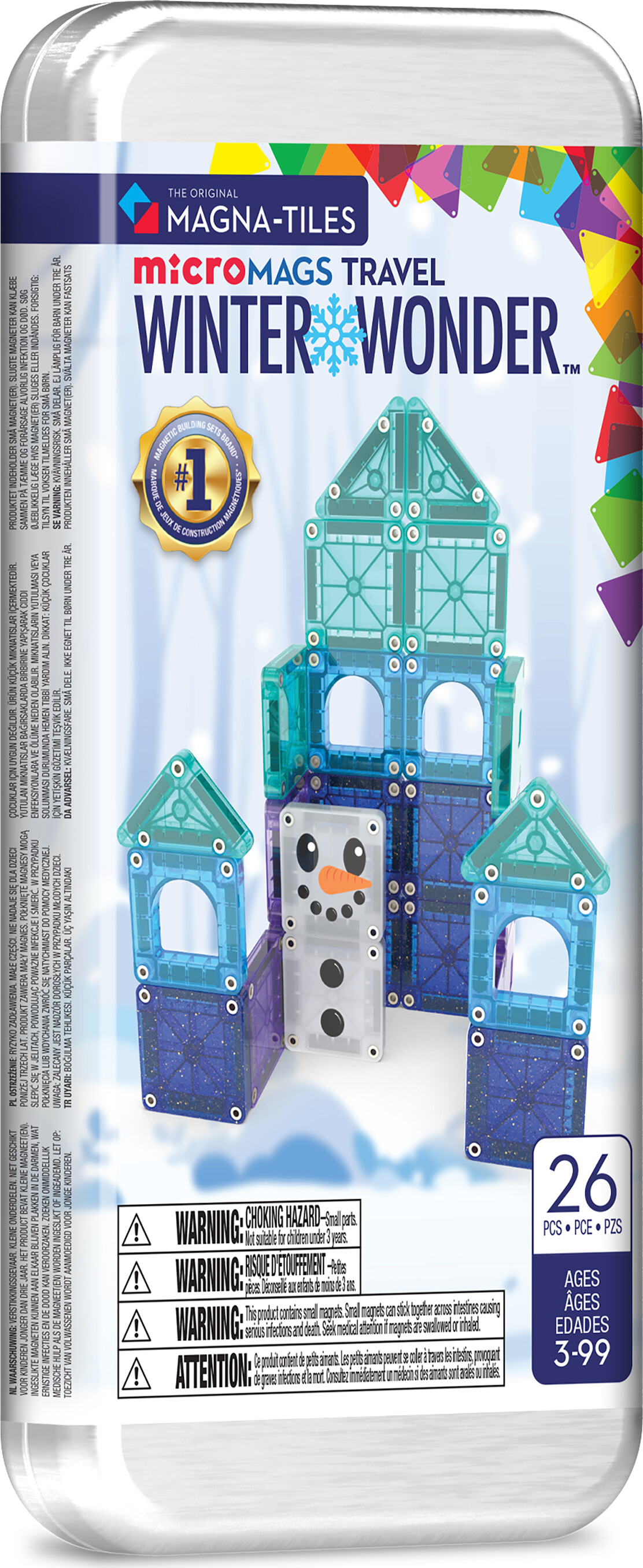 Magna Tiles - Micromags Winter Wonder Rejsesæt - 26 Dele