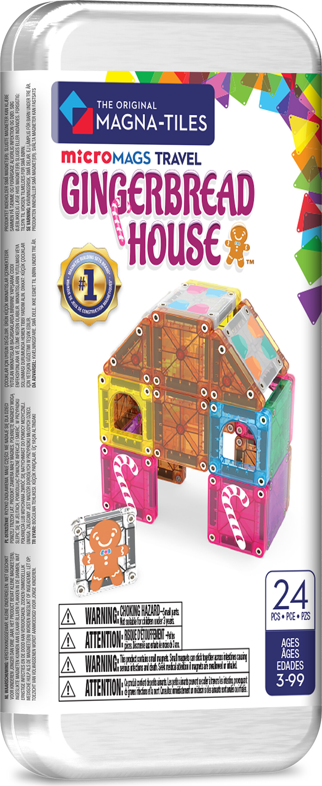 Magna Tiles - Rejsesæt Peberkagehus 24 Dele