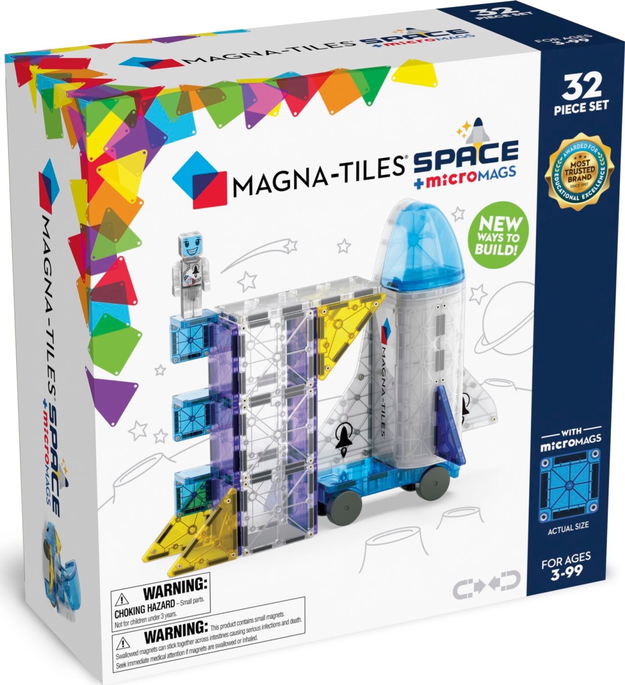 Magna-tiles - Space - Rumraket - 32 Dele