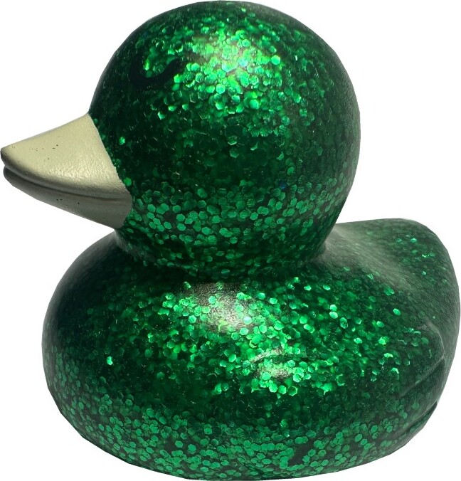 Magni | Badeand Med Glimmer - Grøn - 7 Cm