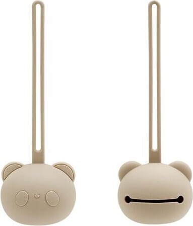Magni Silikone Sutteholder med Bamsemotiv - Beige