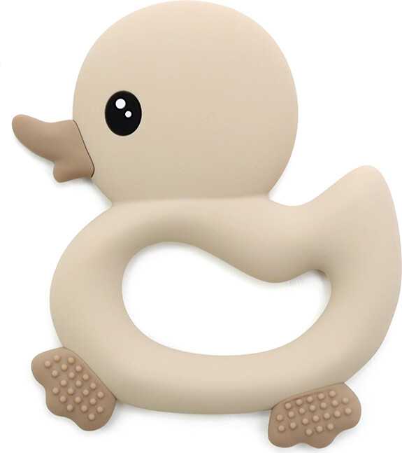 Bidering med and og taktile overflader, beige