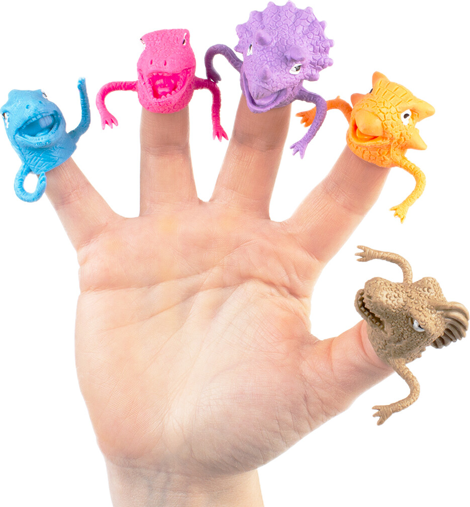 Magni | Fingerdukker Med Dino - Assorteret