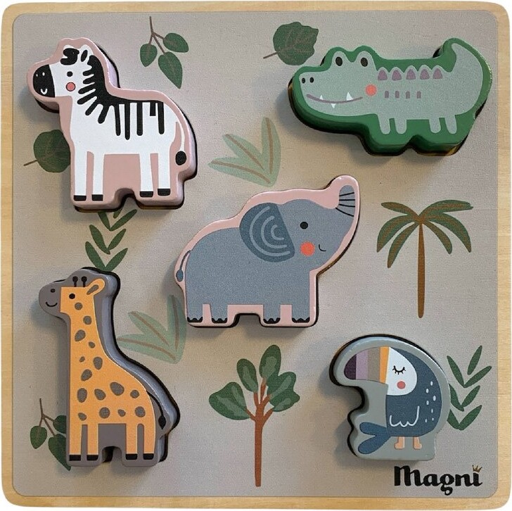 Magni - Montessori Puslespil Med Dyr