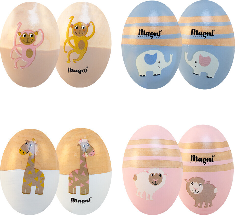 Magni - Rasleæg Med Noahs Ark - 4 Assorte