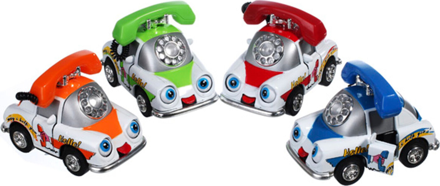 Magni - Telefon Legetøjsbil - Lyd Og Lys - Pull-back - Overraskelse