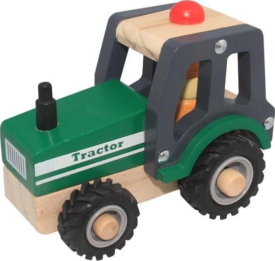 Magni - Traktor Legetøj I Træ - Grøn