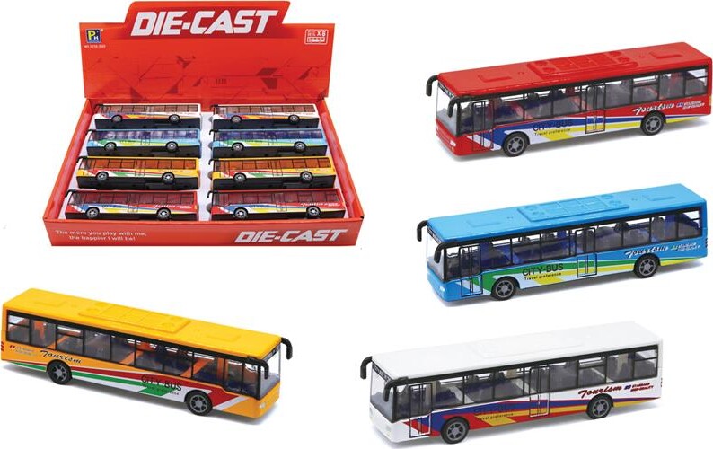 Magni - Turist Bus Med Pull-back - Metal