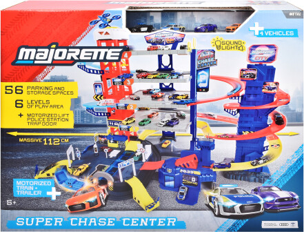 Majorette Super Chase Center Med 5 Biler