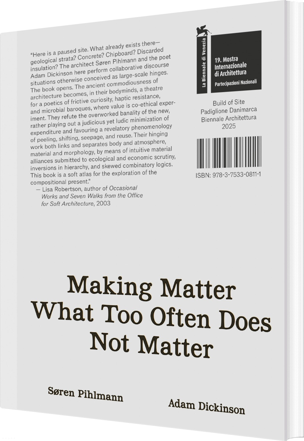 Making Matter What Too Often Does Not Matter - Søren Pihlmann - English Book