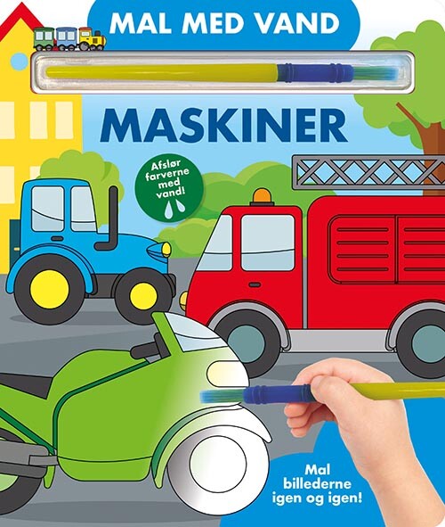 Billede af Mal Med Vand - Maskiner - Alvilda - Bog