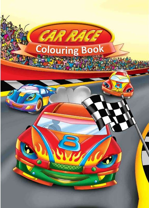 Malebog A4 Car Race16 Sider - Bog