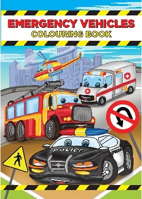 Billede af Malebog A4 Emergency Vehicles 16 Sider - Diverse - Bog