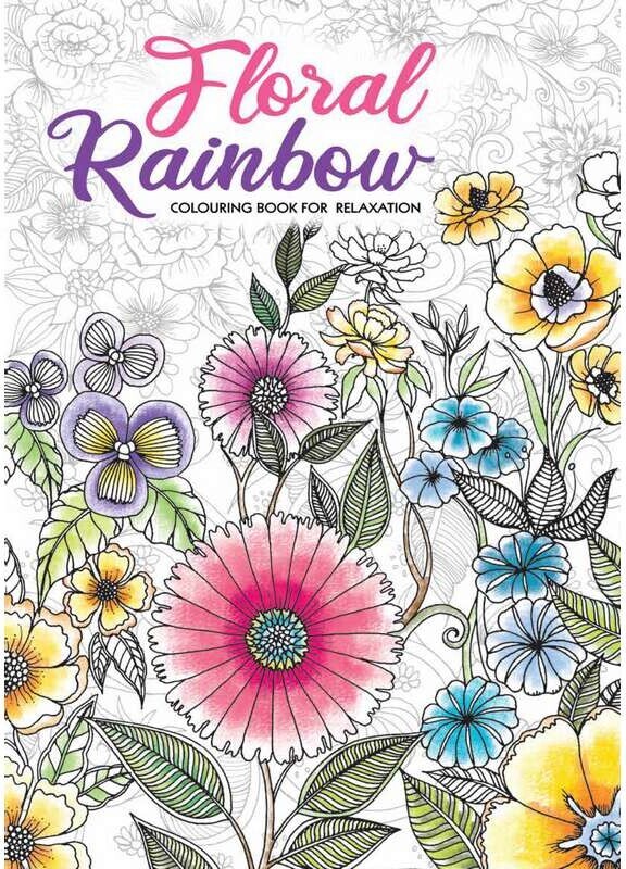 Malebog A4 Floral Rainbow 32 Sider - Bog