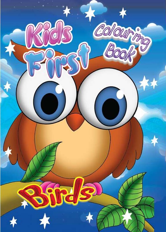 Malebog A4 Kids First Birds 16 Sider - Bog billede