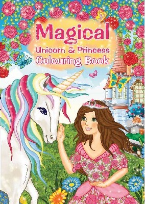 Malebog A4 Magical Unicorn & Princess 16 Sider - Diverse - Bog